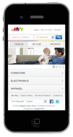Free Magento Theme mEbay Iphone