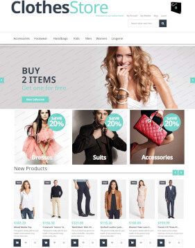 Free Magento Theme Clothes store