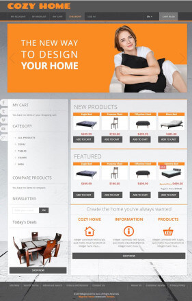 Free Magento Theme Cozy home