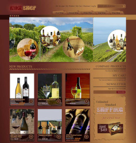 Free Magento Theme Wine shop