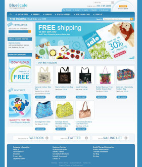 Free Magento Theme BlueScale
