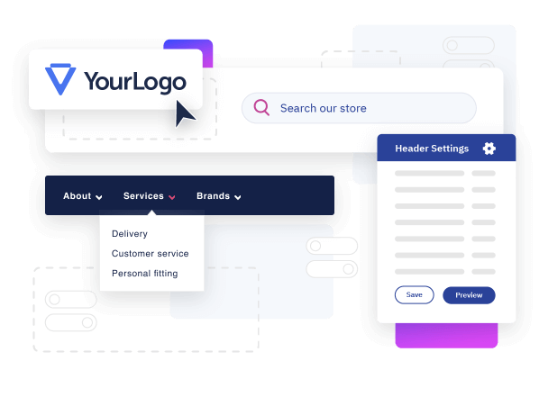 Customize the header